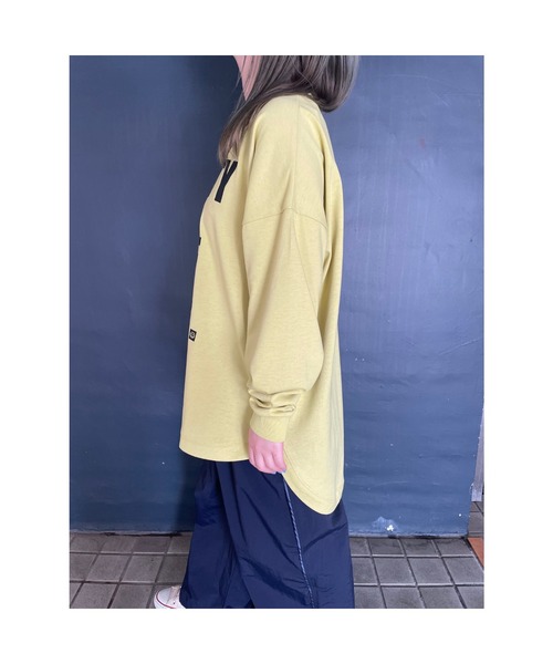 WORLD WIDE LOVE!（ワールドワイドラブ）の「ヘンリーネックラウンドTEE（Tシャツ/カットソー・レディース・イエロー/オフホワイト/ブラック・1）」の15枚目の写真