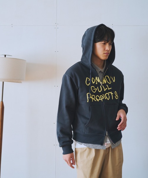 common gull products. zip hoodie L グレー common gull products. zip hoodie