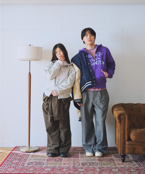 common gull products.(コモンガルプロダクツ)の「common gull products. zip hoodie 25spring.(パーカー・レディース・ホワイト系/杢グレー/グリーン系/ピンク系/ネイビー系1/グレー系1/ネイビー・MEDIUM/SMALL/LARGE)」の8枚目の写真