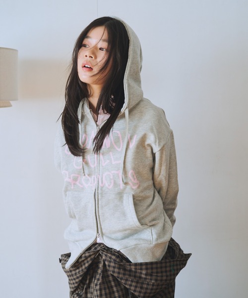 common gull products.(コモンガルプロダクツ)の「common gull products. zip hoodie 25spring.(パーカー・レディース・ホワイト系/杢グレー/グリーン系/ピンク系/ネイビー系1/グレー系1/ネイビー・MEDIUM/SMALL/LARGE)」の15枚目の写真