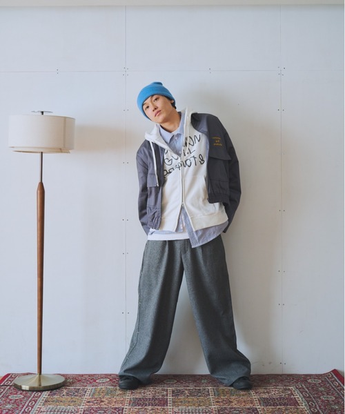 common gull products.(コモンガルプロダクツ)の「common gull products. zip hoodie 25spring.(パーカー・レディース・ホワイト系/杢グレー/グリーン系/ピンク系/ネイビー系1/グレー系1/ネイビー・MEDIUM/SMALL/LARGE)」の21枚目の写真