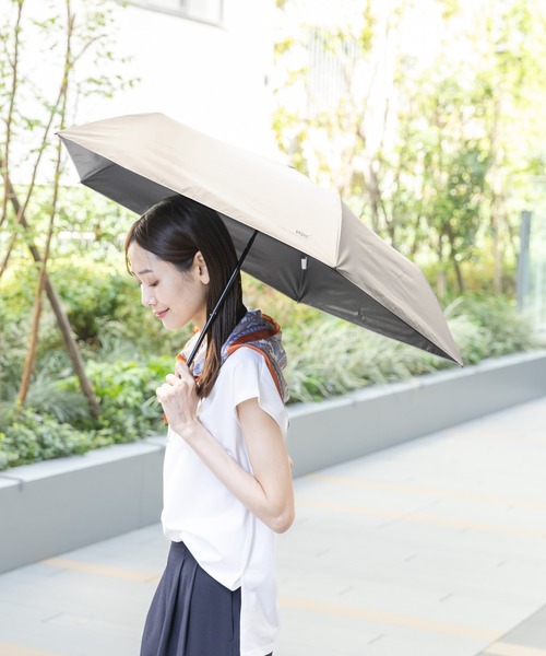 GLOBAL WORK（グローバルワーク）の「晴雨兼用/遮光軽量ソリッド折り畳み傘/283573（折りたたみ傘・レディース・ブラック/ピンク/アイボリー/ベージュ/ネイビー/ブルーグレー・FREE）」の12枚目の写真
