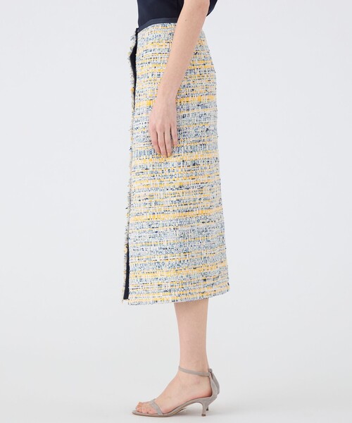 TOMORROWLAND collection（トゥモローランドコレクション）の「ジョーヌラインファンシー フロントボタンスカート（スカート・レディース・イエロー系その他2・36/34）」の5枚目の写真