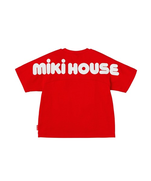 MIKI HOUSE（ミキハウス）の「【WEB限定】バックロゴ半袖Ｔシャツ（Tシャツ/カットソー・キッズ・パープル/グリーン/ライトグリーン/ブルー/ホワイト/レッド/ネイビー/イエロー・120cm/100cm/80ｃｍ/130cm/90cm/110cm/150cm/140cm）」の8枚目の写真