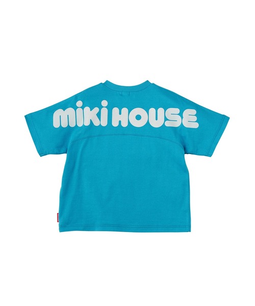 MIKI HOUSE（ミキハウス）の「【WEB限定】バックロゴ半袖Ｔシャツ（Tシャツ/カットソー・キッズ・パープル/グリーン/ライトグリーン/ブルー/ホワイト/レッド/ネイビー/イエロー・120cm/100cm/80ｃｍ/130cm/90cm/110cm/150cm/140cm）」の5枚目の写真