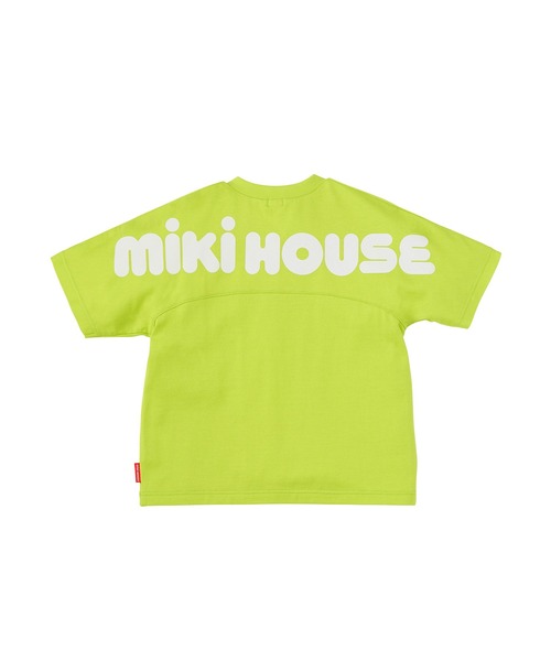 MIKI HOUSE（ミキハウス）の「【WEB限定】バックロゴ半袖Ｔシャツ（Tシャツ/カットソー・キッズ・パープル/グリーン/ライトグリーン/ブルー/ホワイト/レッド/ネイビー/イエロー・120cm/100cm/80ｃｍ/130cm/90cm/110cm/150cm/140cm）」の4枚目の写真
