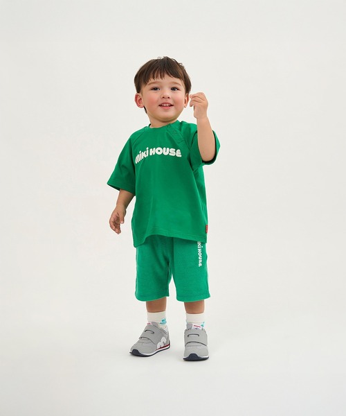 MIKI HOUSE（ミキハウス）の「【WEB限定】バックロゴ半袖Ｔシャツ（Tシャツ/カットソー・キッズ・パープル/グリーン/ライトグリーン/ブルー/ホワイト/レッド/ネイビー/イエロー・120cm/100cm/80ｃｍ/130cm/90cm/110cm/150cm/140cm）」の16枚目の写真