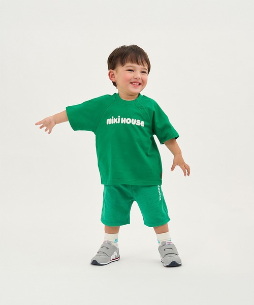 MIKI HOUSE（ミキハウス）の「【WEB限定】バックロゴ半袖Ｔシャツ（Tシャツ/カットソー・キッズ・パープル/グリーン/ライトグリーン/ブルー/ホワイト/レッド/ネイビー/イエロー・120cm/100cm/80ｃｍ/130cm/90cm/110cm/150cm/140cm）」の17枚目の写真