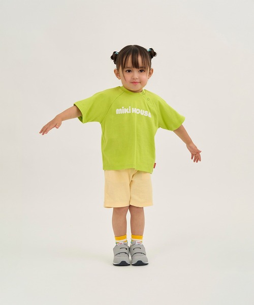 MIKI HOUSE（ミキハウス）の「【WEB限定】バックロゴ半袖Ｔシャツ（Tシャツ/カットソー・キッズ・パープル/グリーン/ライトグリーン/ブルー/ホワイト/レッド/ネイビー/イエロー・120cm/100cm/80ｃｍ/130cm/90cm/110cm/150cm/140cm）」の19枚目の写真