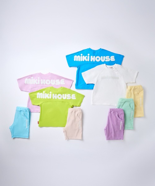 MIKI HOUSE（ミキハウス）の「【WEB限定】バックロゴ半袖Ｔシャツ（Tシャツ/カットソー・キッズ・パープル/グリーン/ライトグリーン/ブルー/ホワイト/レッド/ネイビー/イエロー・120cm/100cm/80ｃｍ/130cm/90cm/110cm/150cm/140cm）」の13枚目の写真