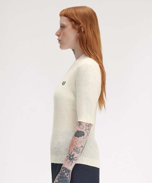 Sheer Knit High Neck Top／シアーニットハイネックトップス（T