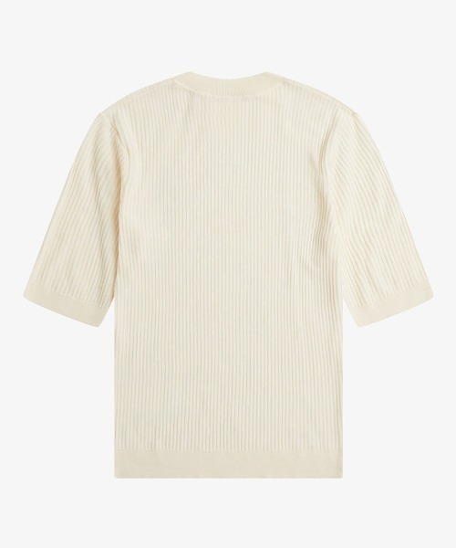 FRED PERRY フレッドペリー モックネックシアーニット Sheer Knit High Neck Top(10 R33：SILKY PEACH): | FRED PERRY