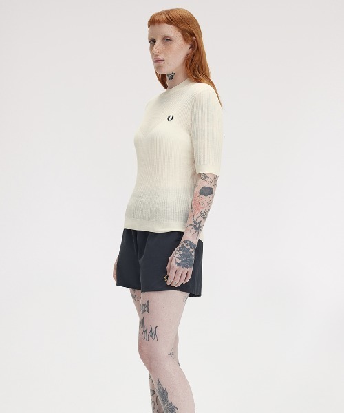 Sheer Knit High Neck Top／シアーニットハイネックトップス（T