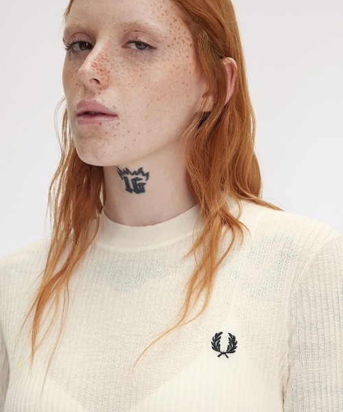 FRED PERRY フレッドペリー モックネックシアーニット FRED PERRY フレッドペリー レディース モックネックシアー
