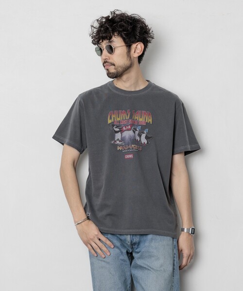 CHUMS（チャムス）の「CHUMS×SAUVENIR/チャムス×サウベニア 別注 ALL NIGHT SAUNA TOUR Tee/オールナイトサウナ/整う/サウナ（Tシャツ/カットソー・メンズ・ブラック/イエロー系その他/ホワイト/グリーン系その他・MEDIUM/LARGE/X-LARGE）」の18枚目の写真