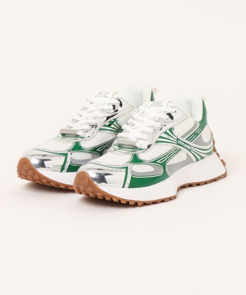 STEVE MADDEN（スティーブマデン）の「デザインソールスニーカー/S.MADDEN CAUSEWAY-VS（スニーカー・レディース・ホワイト×シルバー/ホワイト×グリーン・24.5cm/24.0cm/23.5-24/23.5cm/23.0cm/22.5cm）」の8枚目の写真