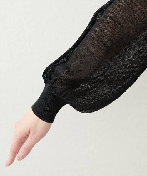 natural couture（ナチュラルクチュール）の「ドット釦シアーカーデ（カーディガン/ボレロ・レディース・ラベンダー/ミント/オフホワイト/グレイッシュベージュ/サックスブルー/ブラック・FREE）」の21枚目の写真