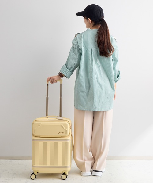 Jewelna Rose（ジュエルナローズ）の「コゼット・スーツケース 機内持ち込みサイズ 33L 05541（スーツケース/キャリーバッグ・レディース・ホワイト/グレイッシュベージュ/イエロー・FREE）」の4枚目の写真