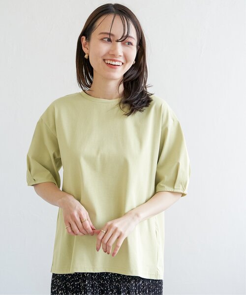 ikka(イッカ)の「【接触冷感/親子コーデ】冷感バックシャンプルオーバー(Tシャツ/カットソー・レディース・グリーン/ブルー/グレー/オフホワイト・M/L/S)」の18枚目の写真