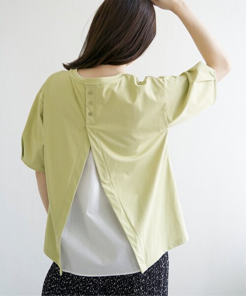 ikka(イッカ)の「【接触冷感/親子コーデ】冷感バックシャンプルオーバー(Tシャツ/カットソー・レディース・グリーン/ブルー/グレー/オフホワイト・M/L/S)」の19枚目の写真