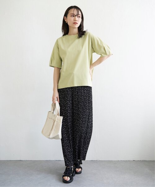 ikka(イッカ)の「【接触冷感/親子コーデ】冷感バックシャンプルオーバー(Tシャツ/カットソー・レディース・グリーン/ブルー/グレー/オフホワイト・M/L/S)」の20枚目の写真