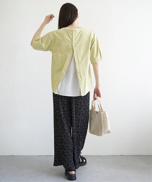 ikka(イッカ)の「【接触冷感/親子コーデ】冷感バックシャンプルオーバー(Tシャツ/カットソー・レディース・グリーン/ブルー/グレー/オフホワイト・M/L/S)」の21枚目の写真