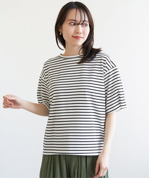 ikka(イッカ)の「【接触冷感/親子コーデ】冷感バックシャンプルオーバー(Tシャツ/カットソー・レディース・グリーン/ブルー/グレー/オフホワイト・M/L/S)」の22枚目の写真
