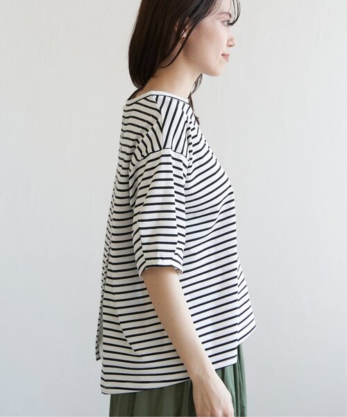 ikka(イッカ)の「【接触冷感/親子コーデ】冷感バックシャンプルオーバー(Tシャツ/カットソー・レディース・グリーン/ブルー/グレー/オフホワイト・M/L/S)」の16枚目の写真