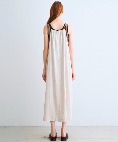 セール】レーヨンリネン ドレス（ワンピース）｜three dots