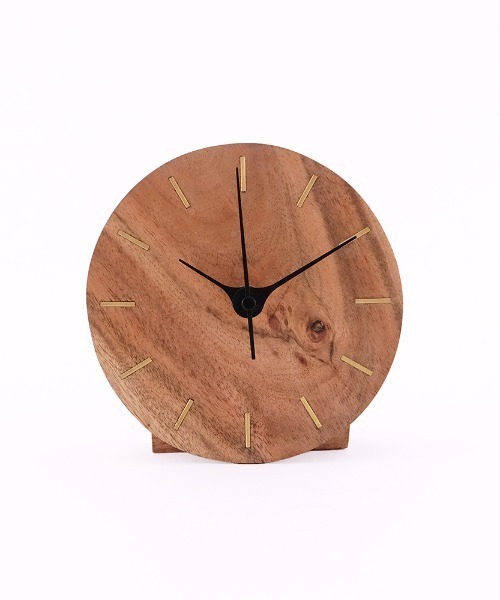 TIMELESS COMFORT（タイムレスコンフォート）の「BRASSと木の掛け・置き時計（置時計・レディース・ブラウン・ONE SIZE）」の2枚目の写真