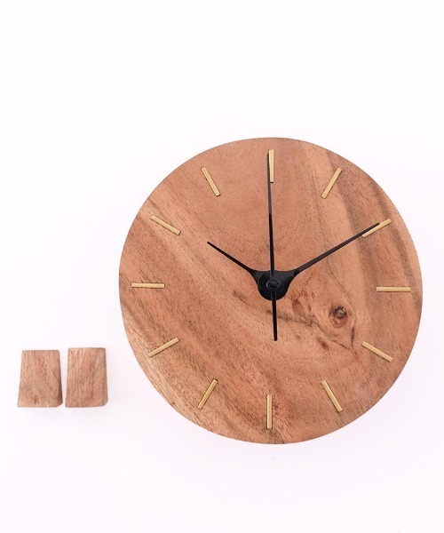 TIMELESS COMFORT（タイムレスコンフォート）の「BRASSと木の掛け・置き時計（置時計・レディース・ブラウン・ONE SIZE）」の5枚目の写真