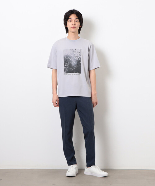 COMME CA ISM(コムサイズム)の「【接触冷感】 Feel-Cool フォトTシャツ 「SEA」(Tシャツ/カットソー・メンズ・ホワイト/グレー・LARGE/MEDIUM)」の12枚目の写真