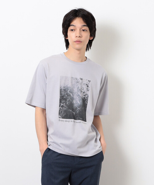 COMME CA ISM(コムサイズム)の「【接触冷感】 Feel-Cool フォトTシャツ 「SEA」(Tシャツ/カットソー・メンズ・ホワイト/グレー・LARGE/MEDIUM)」の19枚目の写真