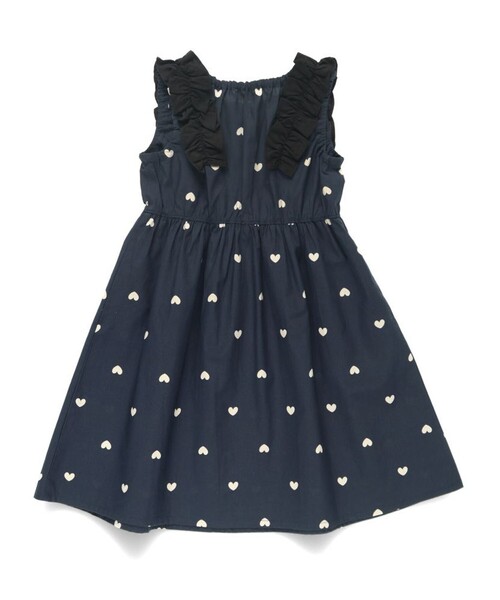 BRANSHES（ブランシェス）の「【綿100％】肩フリルワンピース（ワンピース・キッズ・アイボリー/ピンク/ネイビー・80/90/100/120/130/110/150/140）」の5枚目の写真