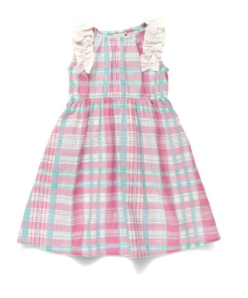 BRANSHES（ブランシェス）の「【綿100％】肩フリルワンピース（ワンピース・キッズ・アイボリー/ピンク/ネイビー・80/90/100/120/130/110/150/140）」の6枚目の写真