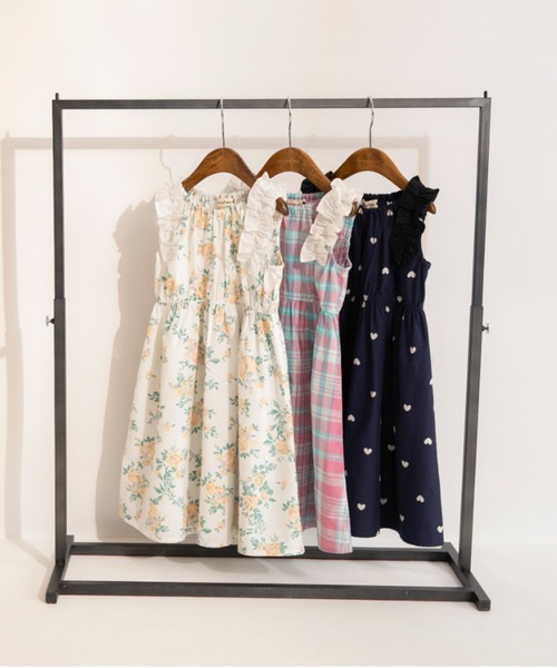 BRANSHES（ブランシェス）の「【綿100％】肩フリルワンピース（ワンピース・キッズ・アイボリー/ピンク/ネイビー・80/90/100/120/130/110/150/140）」の19枚目の写真