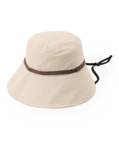 SHOO・LA・RUE(シューラルー)の「【UVカット】紐付きハット【サイズ調整/あご紐付き】(ハット・レディース・ブラック/ベージュ/ネイビー/グレー・00)」の3枚目の写真