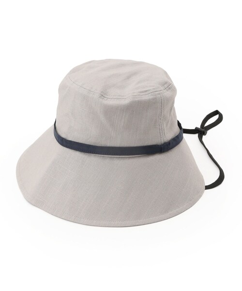 SHOO・LA・RUE(シューラルー)の「【UVカット】紐付きハット【サイズ調整/あご紐付き】(ハット・レディース・ブラック/ベージュ/ネイビー/グレー・00)」の2枚目の写真