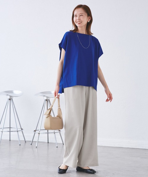 ROPE' PICNIC（ロペピクニック）の「【吸水速乾・防シワ】エフォートレスリラックスイージーワイドパンツ（その他パンツ・レディース・ライトグレー/チャコールグレー/ベージュ・40/38/36）」の13枚目の写真