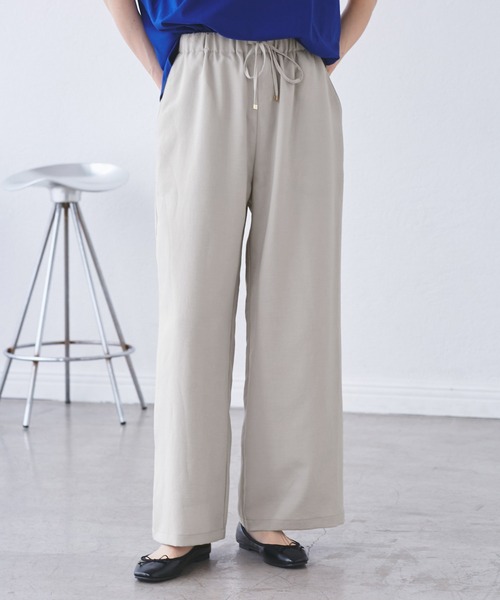 ROPE' PICNIC（ロペピクニック）の「【吸水速乾・防シワ】エフォートレスリラックスイージーワイドパンツ（その他パンツ・レディース・ライトグレー/チャコールグレー/ベージュ・40/38/36）」の14枚目の写真