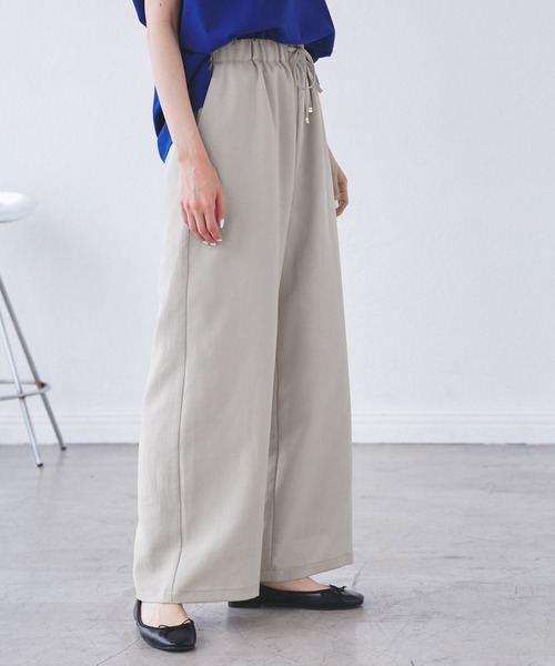 ROPE' PICNIC（ロペピクニック）の「【吸水速乾・防シワ】エフォートレスリラックスイージーワイドパンツ（その他パンツ・レディース・ライトグレー/チャコールグレー/ベージュ・40/38/36）」の15枚目の写真