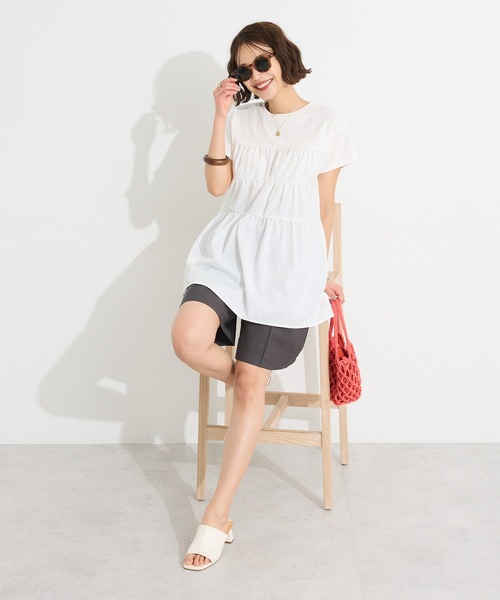 CRAFT STANDARD BOUTIQUE(クラフトスタンダードブティック)の「ハーフパンツ◆(チノパンツ・レディース・チャコールグレー/ベージュ・FREE)」の9枚目の写真