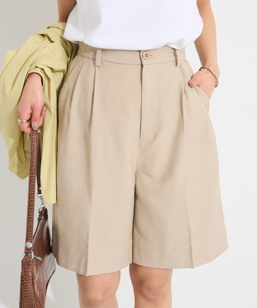 CRAFT STANDARD BOUTIQUE(クラフトスタンダードブティック)の「ハーフパンツ◆(チノパンツ・レディース・チャコールグレー/ベージュ・FREE)」の13枚目の写真