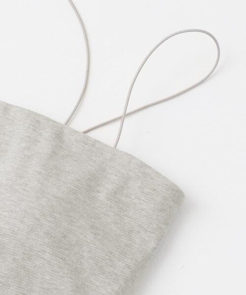 URBAN RESEARCH ROSSO WOMEN（アーバンリサーチ　ロッソ）の「抗菌防臭カップ付ベアラメキャミソール（キャミソール・レディース・オフホワイト/グレー/ブラック・FREE）」の7枚目の写真