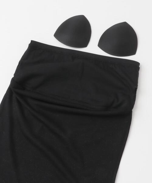 URBAN RESEARCH ROSSO WOMEN（アーバンリサーチ　ロッソ）の「抗菌防臭カップ付ベアラメキャミソール（キャミソール・レディース・オフホワイト/グレー/ブラック・FREE）」の9枚目の写真