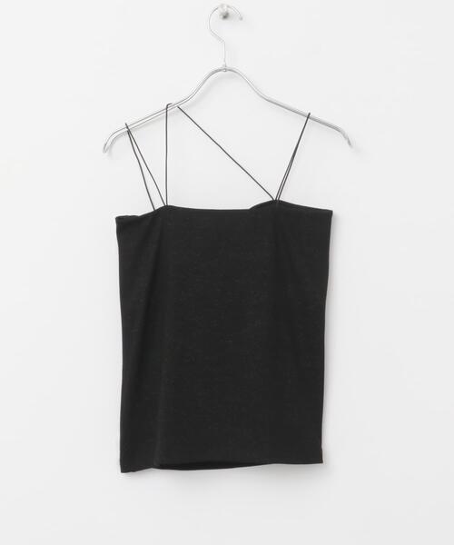 URBAN RESEARCH ROSSO WOMEN（アーバンリサーチ　ロッソ）の「抗菌防臭カップ付ベアラメキャミソール（キャミソール・レディース・オフホワイト/グレー/ブラック・FREE）」の10枚目の写真