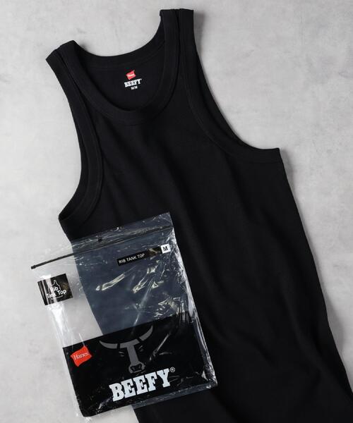 HANES(ヘインズ)の「HANES(ヘインズ)【メンズ】「BEEFY」タンクトップ(タンクトップ・メンズ・ブラック/ホワイト・L/M/XL)」の13枚目の写真