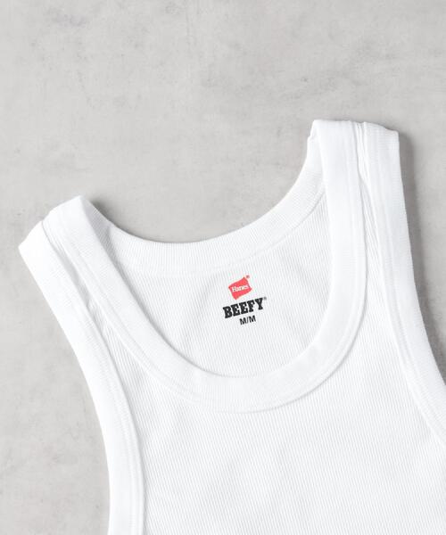 HANES(ヘインズ)の「HANES(ヘインズ)【メンズ】「BEEFY」タンクトップ(タンクトップ・メンズ・ブラック/ホワイト・L/M/XL)」の18枚目の写真