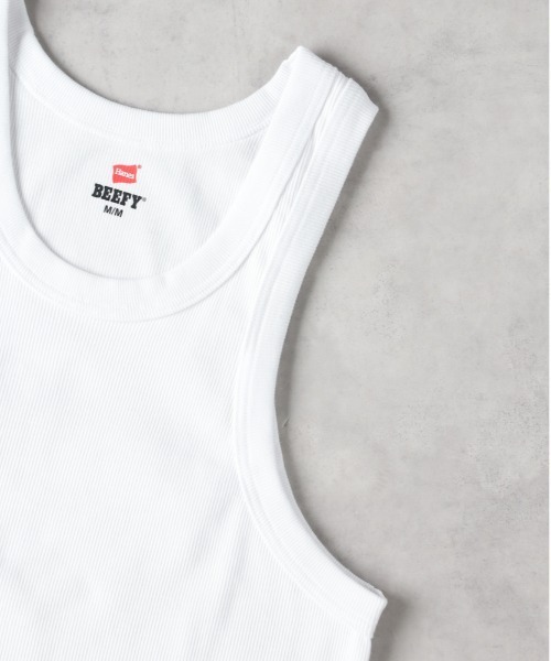 HANES（ヘインズ）の「【HANES】ＢＥＥＦＹタンクトップ（タンクトップ・メンズ・ブラック/ホワイト・L/M/XL）」の5枚目の写真