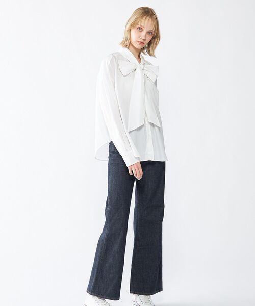 ブラウス シャツ ボウカラーロングスリーブシャツ レディース ボウカラーロングスリーブシャツ（シャツ/ブラウス）｜TOMMY
